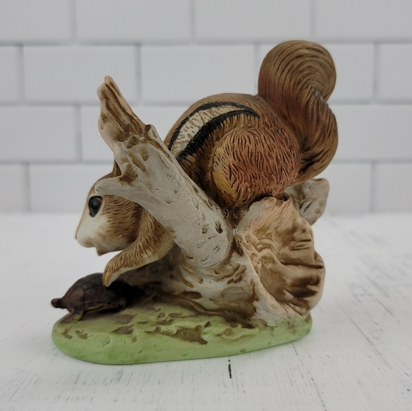 Vtg Porcelain Chipmunk And Turtle Figurine - Picture 5 of 13